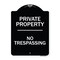 Signmission Designer Series Sign-No Trespassing, Black & White Heavy-Gauge Aluminum, 24" H, BW-1824-9811 A-DES-BW-1824-9811 - alternate 1